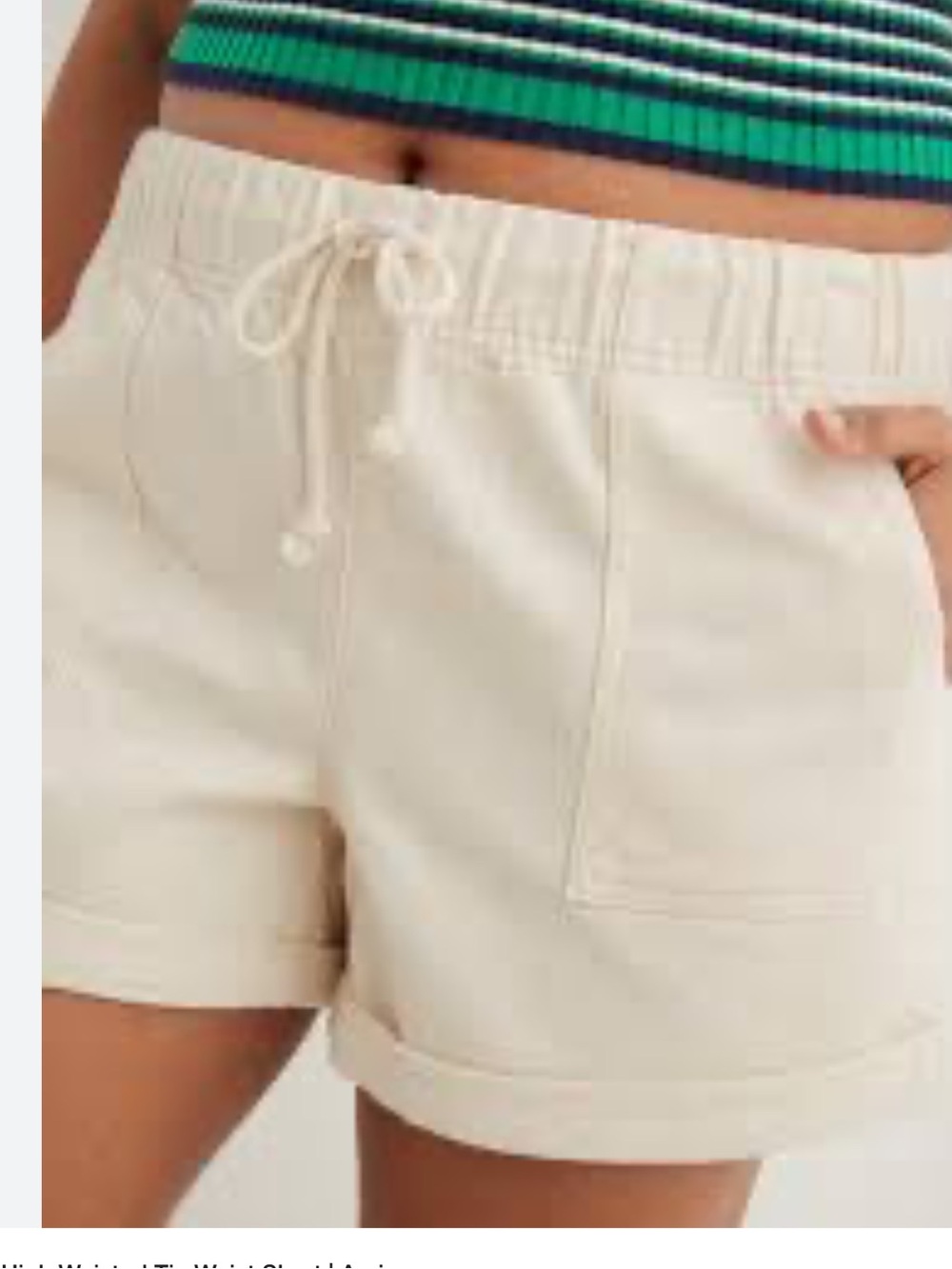 NWT ARIE High Waisted Tie Waist Shorts